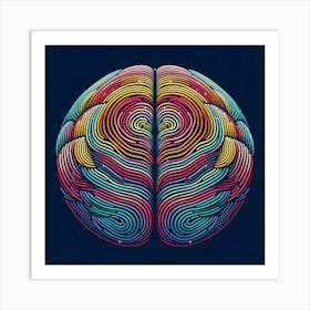 Colorful Brain 3 Art Print