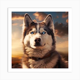 Husky Dog Art Print