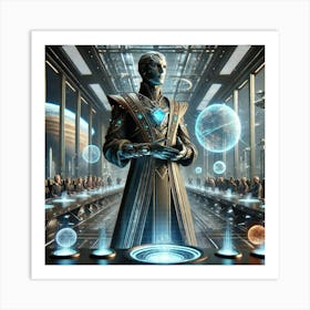 A Science Fiction Depiction Of The Diplomatic Arch Art Print