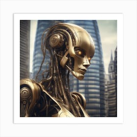 Futuristic Woman 1 Art Print