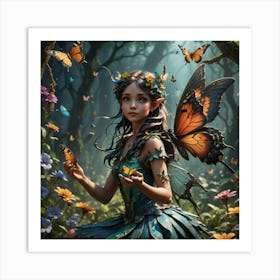 Fairy In The Forest Art Print