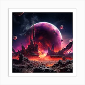 Alien Planet In Space Art Print