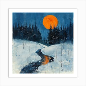 Moonlight Stream Art Print