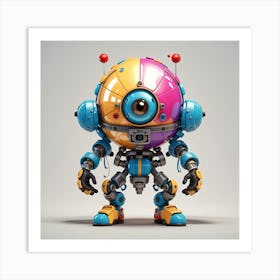 Robot 3d Illustration Art Print
