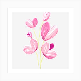 Valentine Day Pinkish Flower Art Print