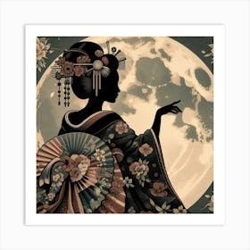 Creative Geisha Illustration 73 Art Print