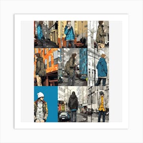 Man Walking In The City Art Print