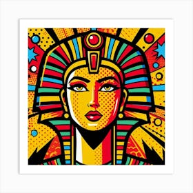 Pop Egyptian Hathornesu Art Print