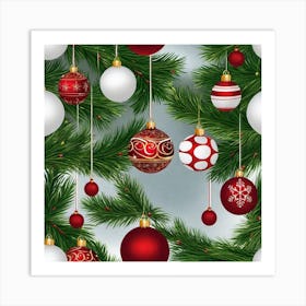 Christmas Ornaments 112 Art Print