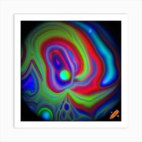 Psychedelic Swirl 1 Art Print