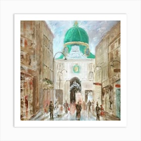 Tourists at Vienna , Austria Art Print