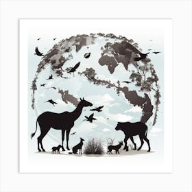 Zoo Animals Art Print