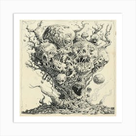 Skull Tree Art Print