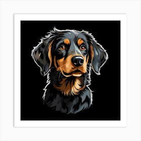 Vector Canine Pet Animal Dog Puppy Fur Tail Snout Breed Domesticated Furry Companion Lo (1) Art Print