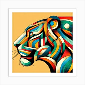 Abstract modernist Tiger 1 Art Print