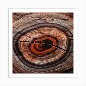 Photography Of The Texture Of A Petrified Wood Art Print