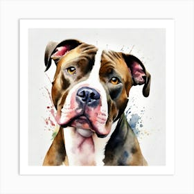 Watercolor Of A Dog Art Print