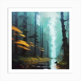 Forest In Autumn 5 Art Print