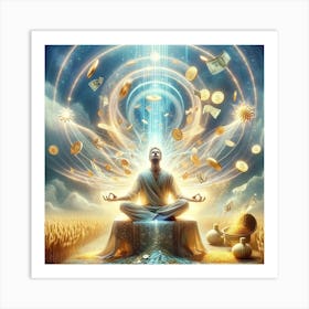 Meditation With Money 1 Art Print