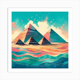 Egyptian Pyramids 4 Art Print