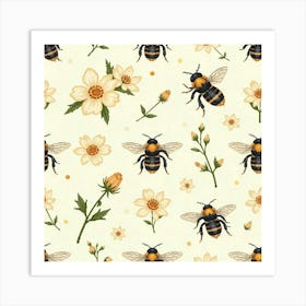 William Morris Bee Vintage Art Print (1) Art Print