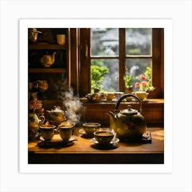 As Steam Rises From The Teapot (2) Art Print