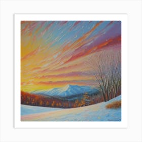 Sunset In The Mountains 1 Art Print