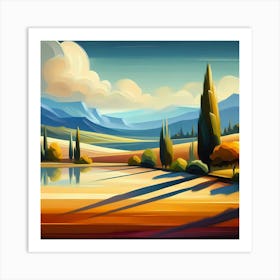 Landscape Painting 114 Art Print