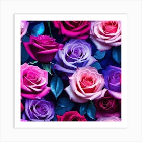 Roses Wallpaper 10 Art Print