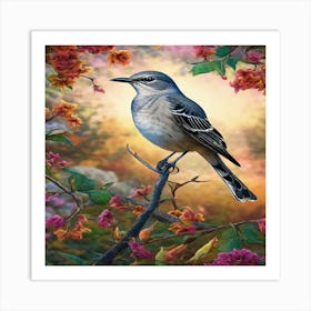 Bird On A Branch 1 Art Print