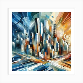 Abstract Cityscape 16 Art Print