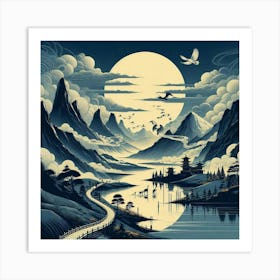 Asian Landscape Art Print