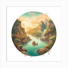 Chinese Landscape 1 Art Print