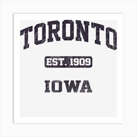 Toronto Iowa Ia Vintage State Athletic Style Art Print