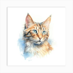 Bavarian Mountain Cat Portrait 1 Art Print