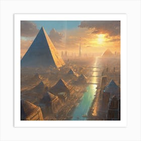 Egyptian City 5 Art Print