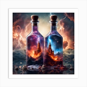 Two Bottles Of Magic Art Print