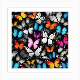 Colorful Butterflies 3 Art Print