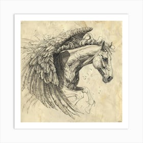 Horse With Wings Art Print