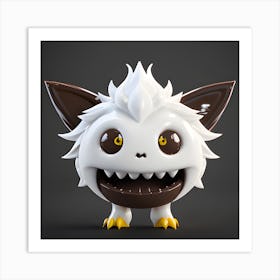 Splash Art 3dhd Chocolate Caramel Ice Cute Monster Upscaled (1) Art Print