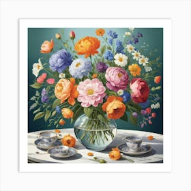 Default Flowers On The Table Art Print 1 Art Print