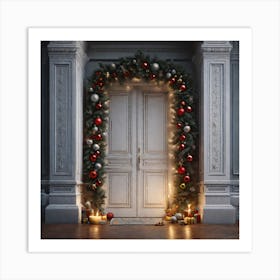 Christmas Door 175 Art Print