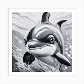 Dolphin Painting Art Print