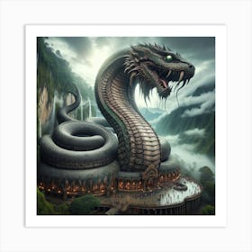 Snake Statue 1 Art Print