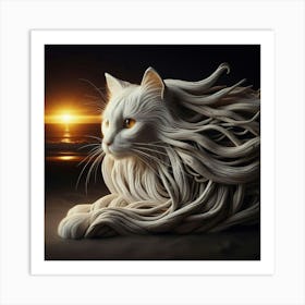 Cat Sculpture Art Print