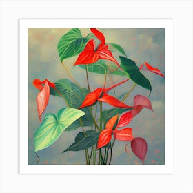 Anthurium Flowers 2 Art Print