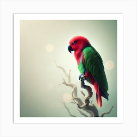 Parrot On A Branch 8 Art Print