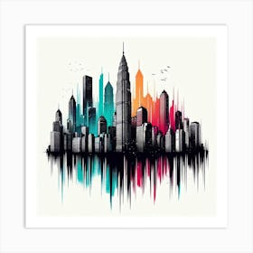 City Skyline Canvas Art Art Print