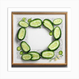 Cucumbers In A Frame 29 Art Print