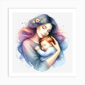 Mother And Child 5 Art Print